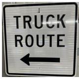 ALUMINUM STREET/ROAD SIGN-"TRUCK ROUTE 