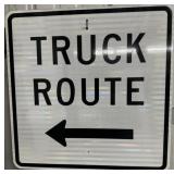 ALUMINUM STREET/ROAD SIGN-"TRUCK ROUTE 