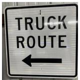ALUMINUM STREET/ROAD SIGN-"TRUCK ROUTE 