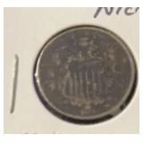 1868 SIELD NICKEL ***READABLE DATE-DARK***