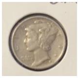 1943 MERCURY DIME (90% SILVER) (VG)