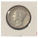 1927-S MERCURY DIME (90% SILVER) (GOOD+)