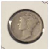 1924-D MERCURY DIME (90% SILVER) (GOOD)