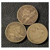 (3)FLYING EAGLE CENTS-CHECK OUT THE PIC