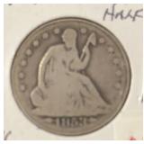 1853 "ARROWS & RAYS" SEATED LIBERTY HALF DOLLAR