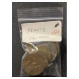 (BAG OF 12) FRANCE COINS ***NICE GROUP***