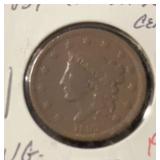1837 U.S.A. "LARGE" CENT ***FULL LIBERTY*** (VG)