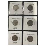 (6) BUFFALO NICKELS ***IN 2x2