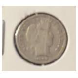 1902-O BARBER DIME (90% SILVER) (GOOD-6)