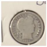 1914 BARBER DIME (90% SILVER) (GOOD)