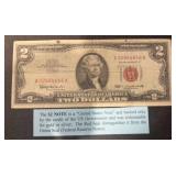 SERIES 1963 "RED SEAL" $2.00 BILL (GOOD+)