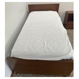 TWIN SIZE BED W/WOODEN HEAD & FOOT BOARDS