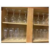 ITEMS FROM THE KITCHEN CABINET-STEMWARE GLASSES &