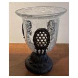 DECORATIVE GLASS HOLDER W/METAL HOLDER