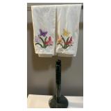 PAPER TOWEL HOLDER & (2)HAND TOWELS-CHECK THEM OUT