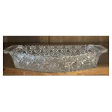 GLASS RELISH DISH-NOT PERFECT