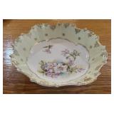 VINTAGE SERVING BOWL-FLORAL DESIGN