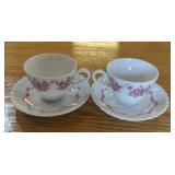 (2)VINTAGE CUP & SAUCER-BELVEDERE
