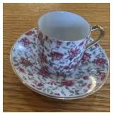 VINTAGE CUP & SAUCER-FLORAL DESIGN
