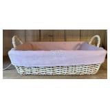 "SPA" WOVEN BASKET W/HANDLES & LINER