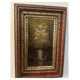 VINTAGE SHADOW BOX FRAMED CANVAS ARTWORK-APPROX.