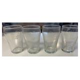 (4)COCA-COLA GLASSES-APPROX. 5" TALL