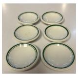 (6)HEAVY RESTAURANT BUTTER PATT PLATES-APPROX. 3"