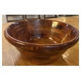 CRAFTED WOODEN BOWL-APPROX. 15" DIAMETER