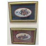 (SET)FRAMED ARTWORK-EACH APPROX. 9"x12"