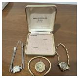 LADIES JEWELRY ITEMS-WRIST WATCHES W/CASE/CHECK