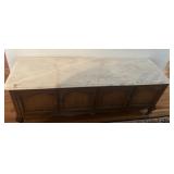 MCM LOW BOY BUFFET W/MARBLE TOP-APPROX. 60" LONG