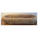 DECORATIVE BASKET W/ROLLED EDGE-APPROX. 20"x8"x6"