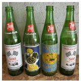(4)7UP BOTTLES-SPORTS/CHECK OUT THE PIC