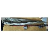FISHING ROD & REEL W/EXTRA REEL "SOUTH BEND 25
