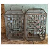 DECORATIVE PATIO LIGHT/CANDLE HOLDERS-CHECK OUT