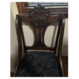 VINTAGE ORNATE CHAIR W/UPHOLSTERED SEAT VINTAGE ORNATE CHAIR W/UPHOLSTERED SEAT