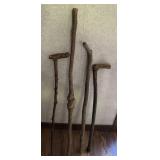 (4)VINTAGE WALKING STICK/CANES-CHECK OUT THE PIC (4)VINTAGE WALKING STICK/CANES-CHECK OUT THE PIC
