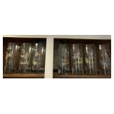GLASS DRINKING TUMBLERS-WILD BIRD DESIGN GLASS DRINKING TUMBLERS-WILD BIRD DESIGN