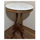 ORNATE MARBLE TOP PARLOR TABLE-APPROX. 24�x20� ORNATE MARBLE TOP PARLOR TABLE-APPROX. 24�x20�