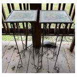 (2)PORCH/PATIO ACCENT TABLES (2)PORCH/PATIO ACCENT TABLES