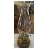 KEROSENE LAMP W/CHIMNEY-GREEN KEROSENE LAMP W/CHIMNEY-GREEN