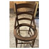 VINTAGE CHAIR-NEEDS CANE SEAT, BUT FRAME IS STURDY VINTAGE CHAIR-NEEDS CANE SEAT, BUT FRAME IS STURDY