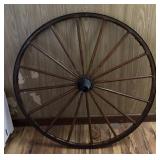 VINTAGE BUGGY WHEEL-VERY NICE/APPROX 48" DIAMETER VINTAGE BUGGY WHEEL-VERY NICE/APPROX 48" DIAMETER