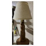 ACCENT LAMP W/SHADE-WOODEN ACCENT LAMP W/SHADE-WOODEN