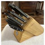 KITCHENAIDE KNIFVES W/BLOCK-"MISSING (1)" KITCHENAIDE KNIFVES W/BLOCK-"MISSING (1)"