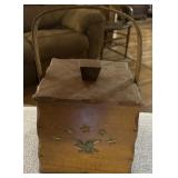 VINTAGE WOODEN BOX W/SEWING NOTIONS-CHECK OUT THE VINTAGE WOODEN BOX W/SEWING NOTIONS-CHECK OUT THE