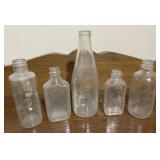 VINTAGE GLASS BOTTLES-ASSORTED VINTAGE GLASS BOTTLES-ASSORTED