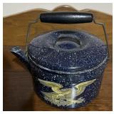 ENAMELWARE COFFEE POT-APPROX 8� DIAMETER ENAMELWARE COFFEE POT-APPROX 8� DIAMETER