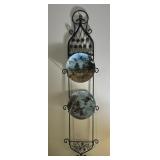 (2)COLLECTOR PLATES W/HANGING RACK (2)COLLECTOR PLATES W/HANGING RACK