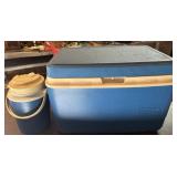 RUBBERMAID GOTT COOLER & THERMOS JUG SET-CLEAN